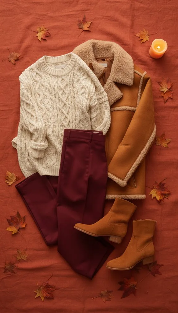 shearling layers pleats boots