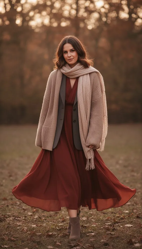 cozy chic layered thanksgiving outfits