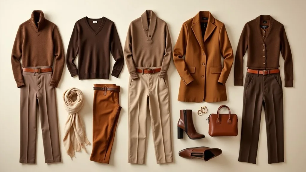 neutral brown thanksgiving outfits