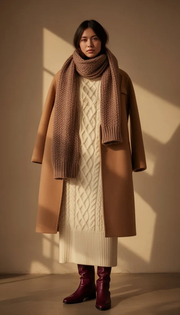 cozy cream ribbed ensemble