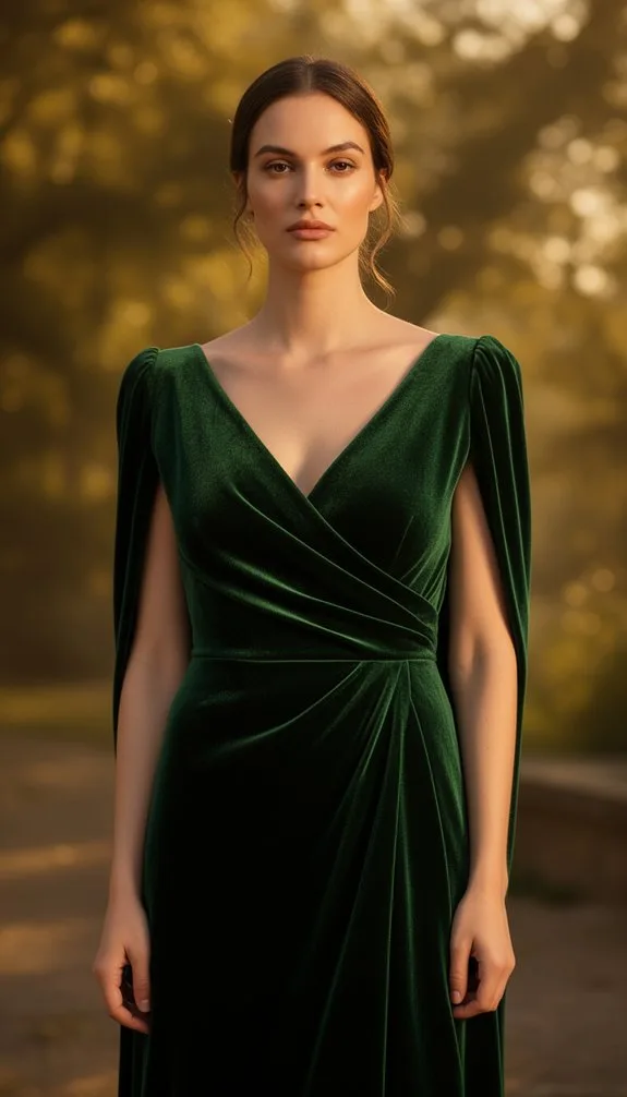 deep emerald velvet elegance