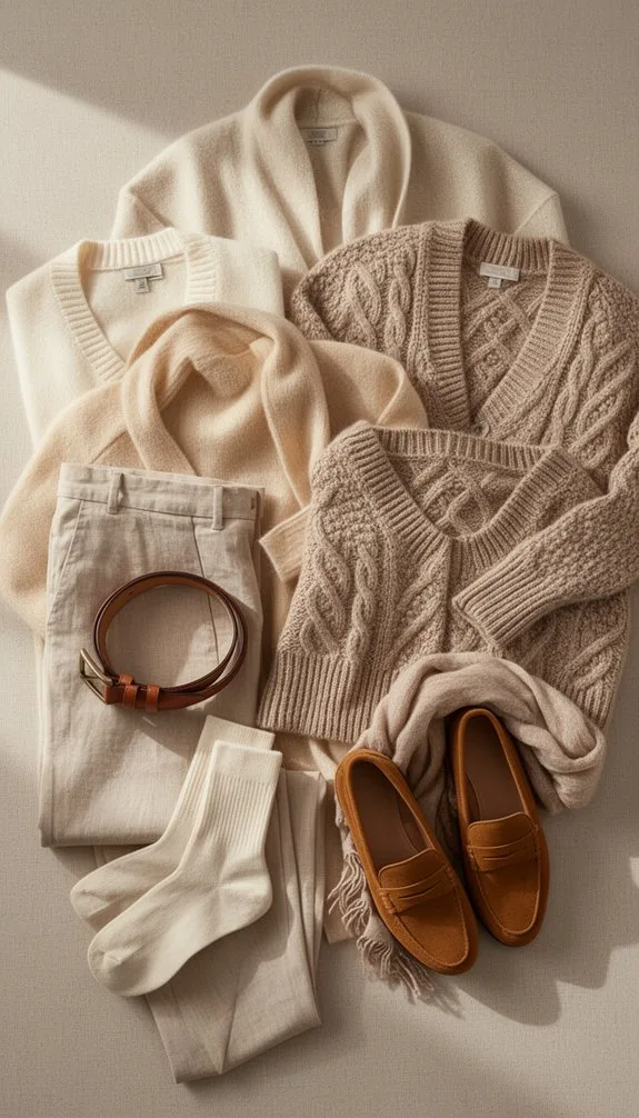effortlessly refined warm neutral ensemble