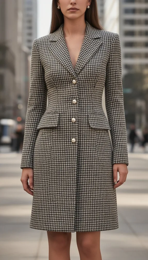 tweed blazer style short dress