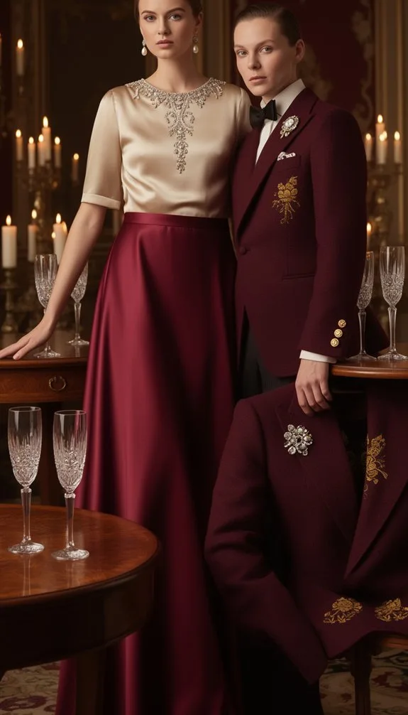 champagne turtleneck satin skirt