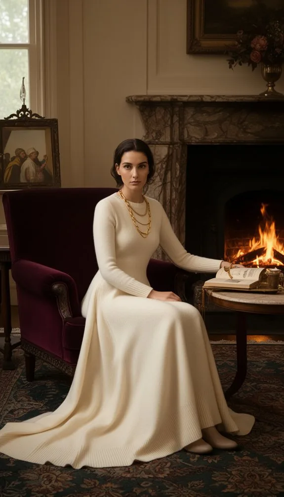ivory knit fit and flare