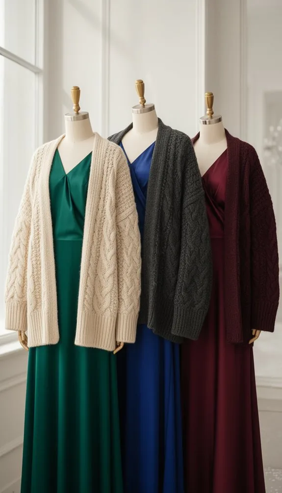 teal slip with knit