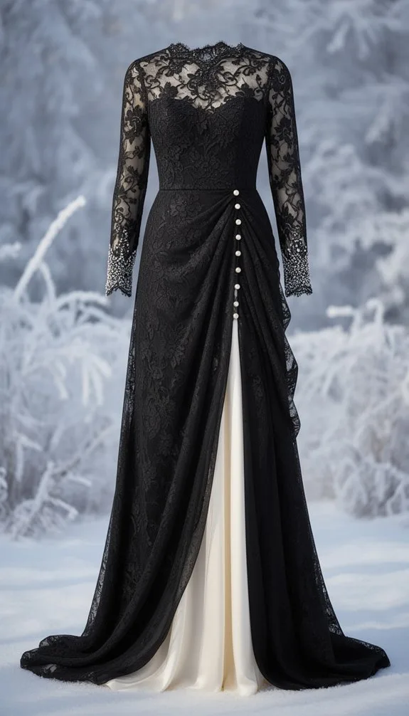 timeless black lace elegance