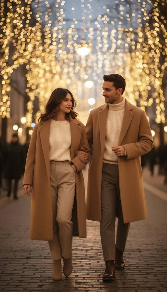 camel and cream wool elegance