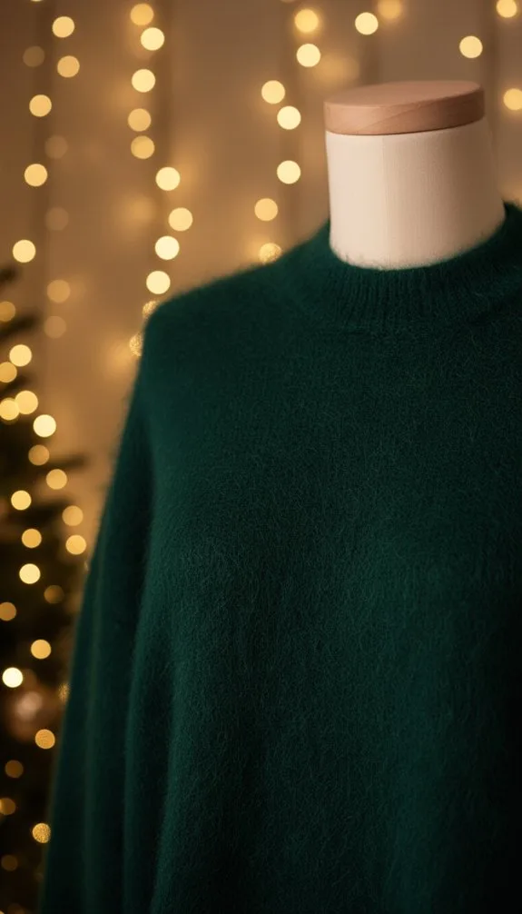 deep green textured holiday chic