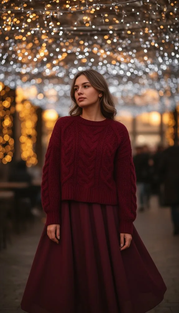 bold red monochromatic ensemble