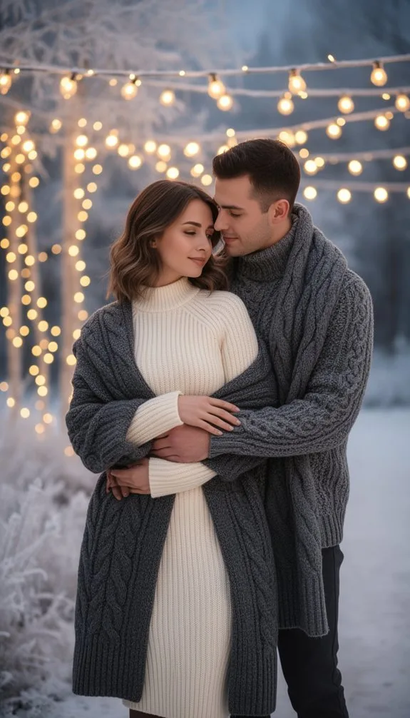 ribbed knit layered elegance