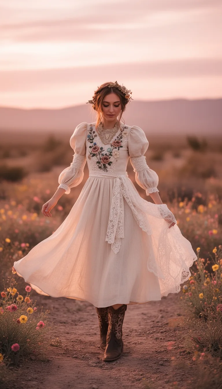 cream puff sleeve midi