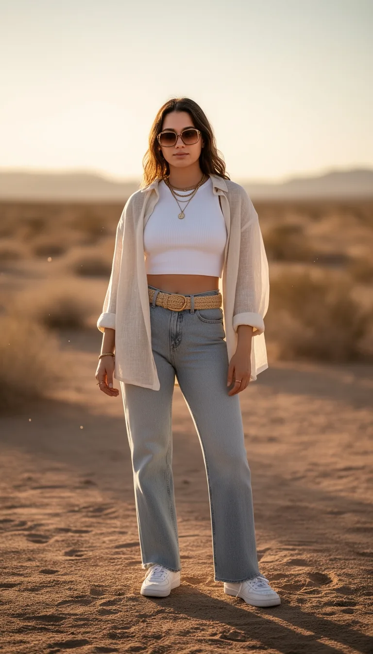 crisp white denim festival uniform