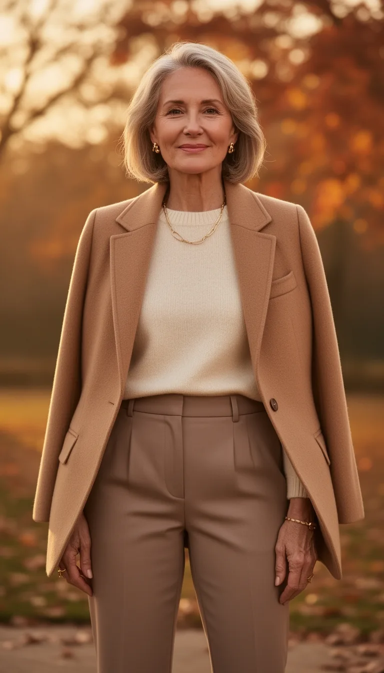 taupe trousers tailored elegance