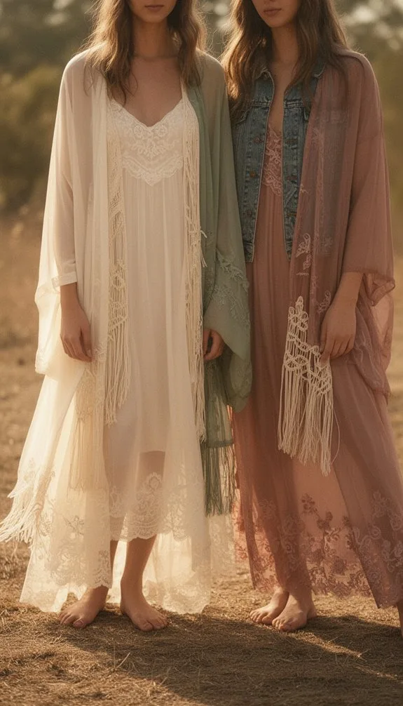 ethereal boho layered vintage