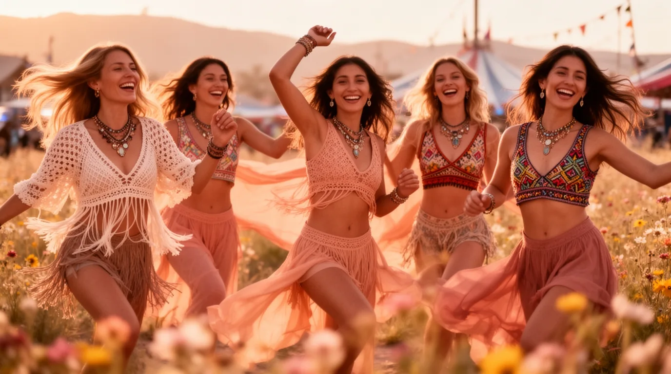 bohemian crop top outfits