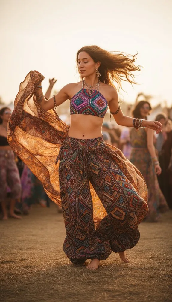 haltered crop with prints