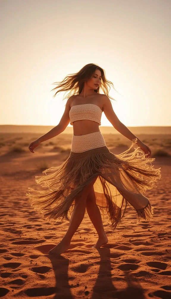 boho golden hour fringe movement