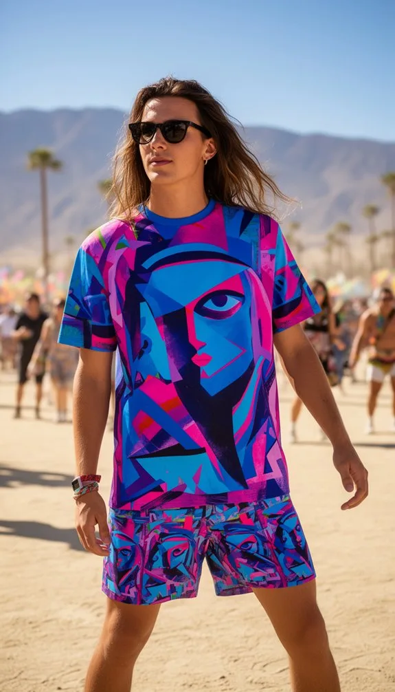 bold art inspired festival ensemble