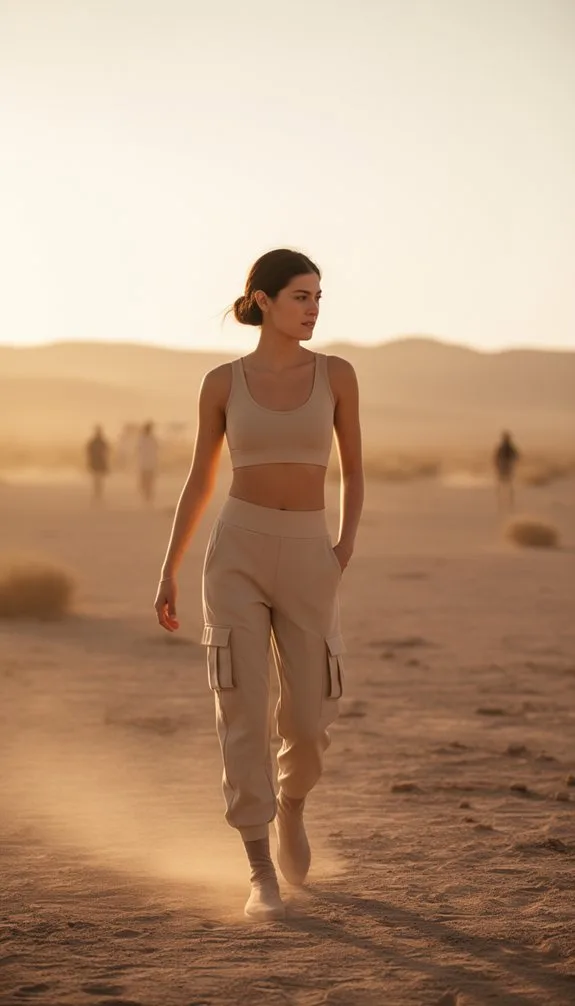 satin cargo jogger ensemble
