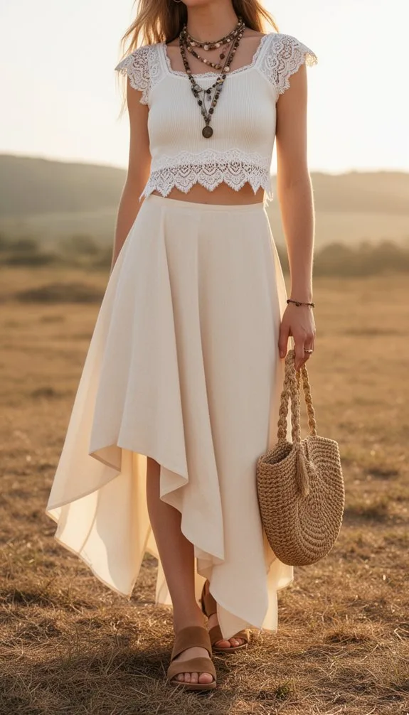 romantic layered festival lace