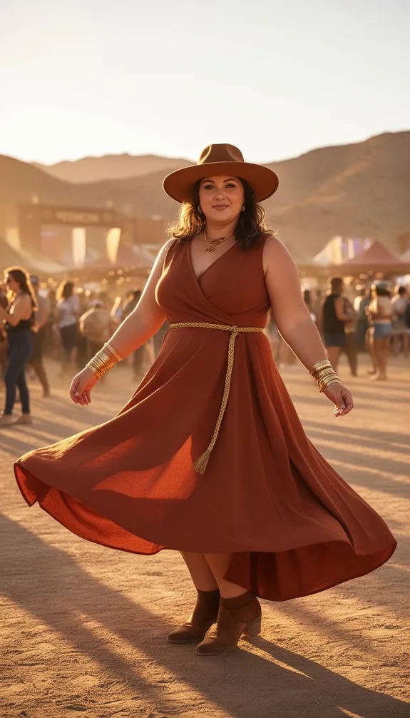 warm toned curves golden accents