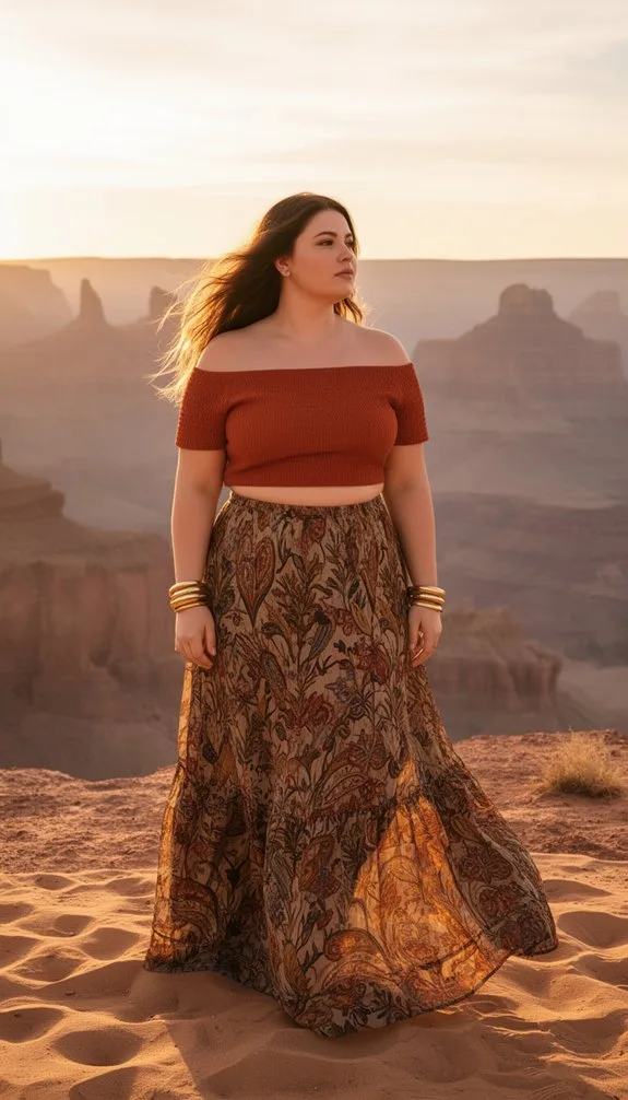 boho chic earthy gold glamour