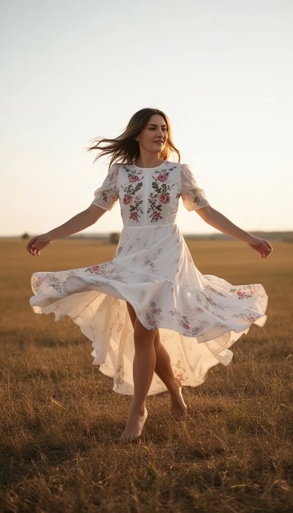 country chic off shoulder floral