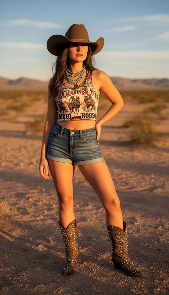 rodeo tank black shorts