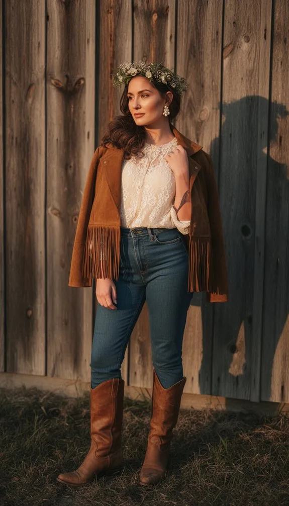 dusty romantic country femininity
