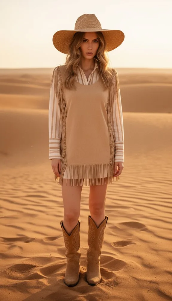 suede mini striped shirt