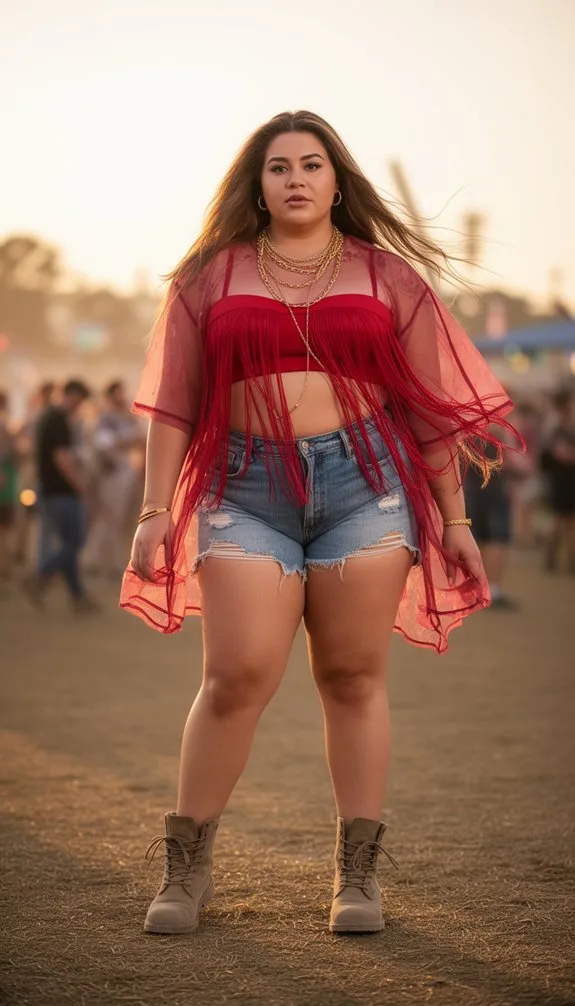 fringe leather bandeau ensemble