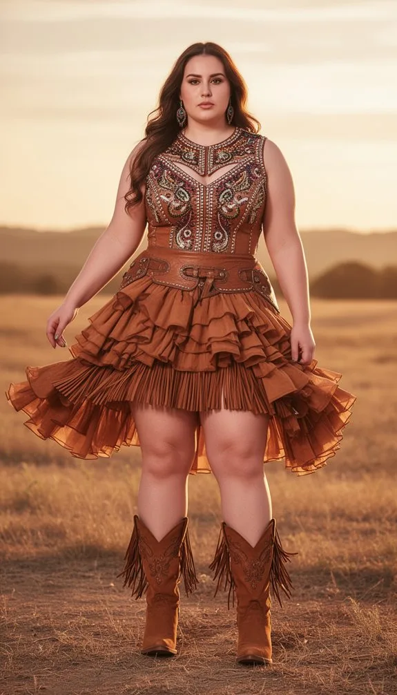 ruffled mini with fringe