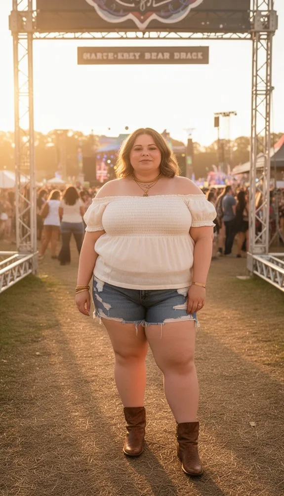 smocked off shoulder festival chic