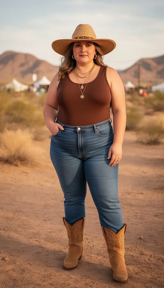 chocolate tank bootcut jeans