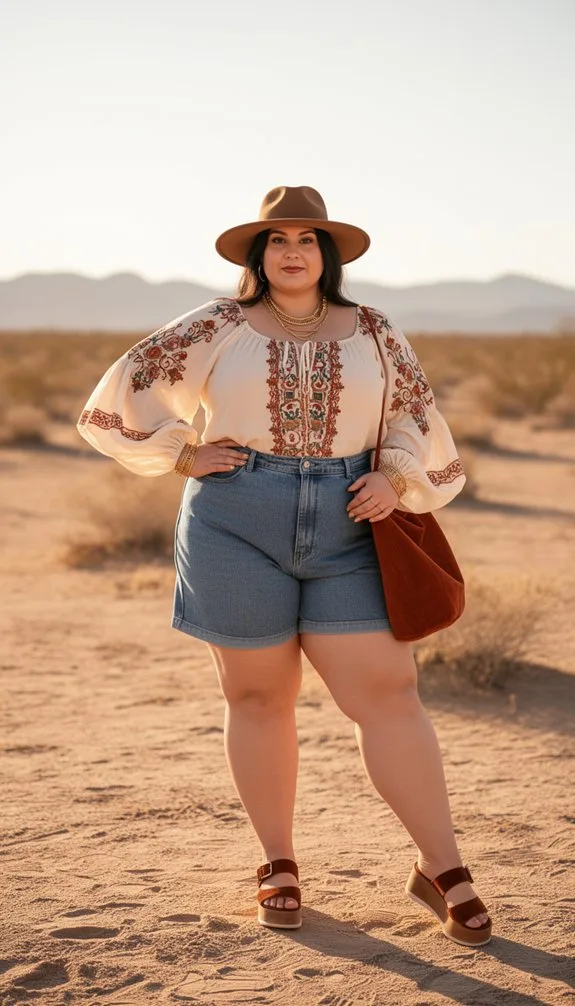 boho festival plus size ensemble