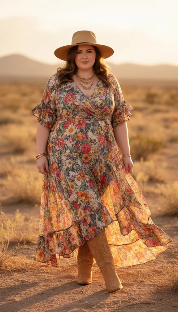 floral wrap dress elegance