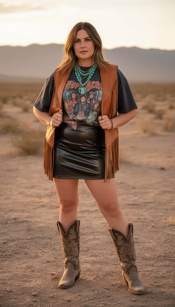 rock cowgirl leather fusion