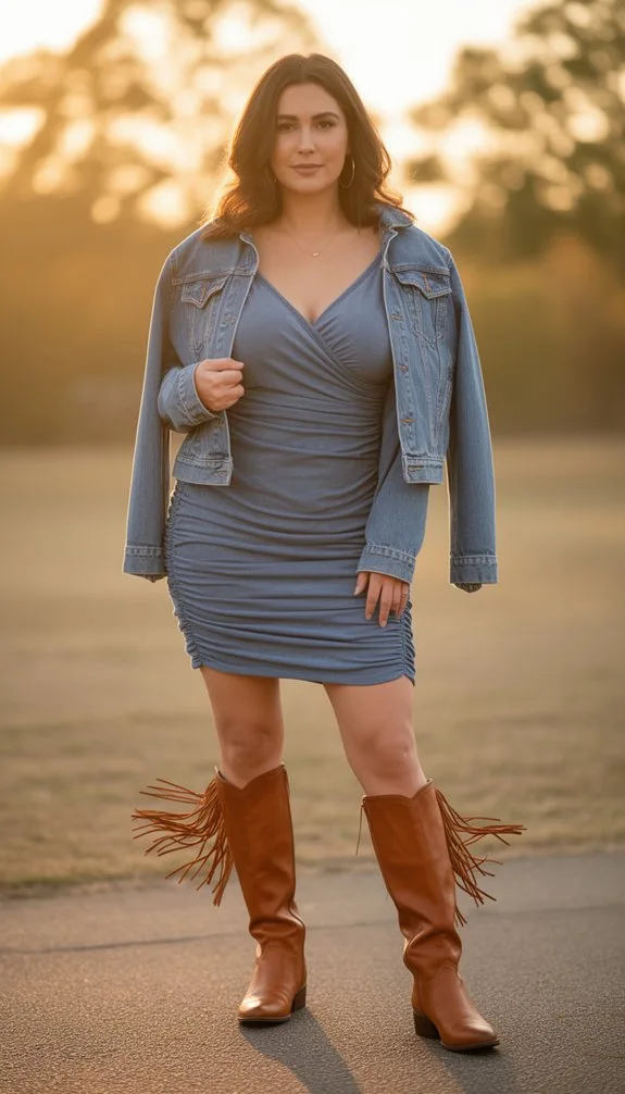 dusty blue ruched mini ensemble