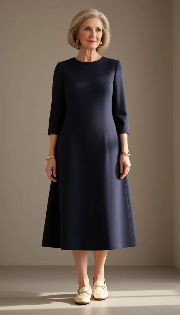 timeless navy a line elegance