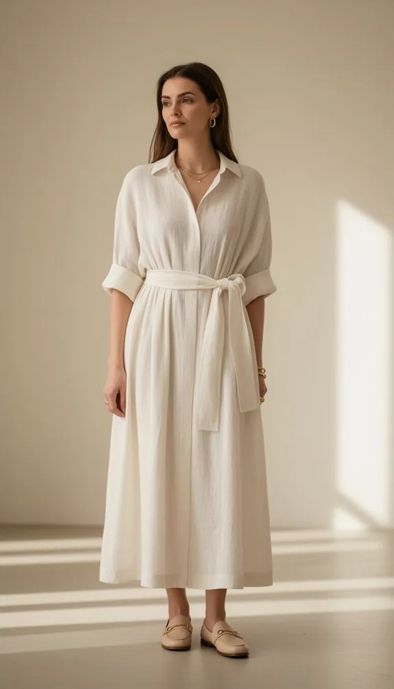linen shirt dress elegance