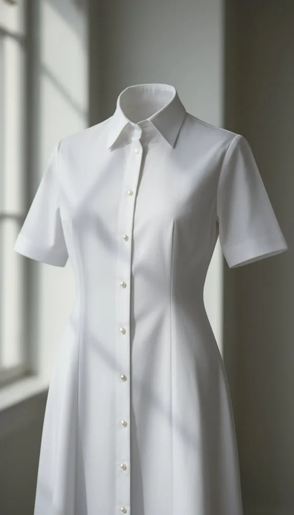 loose white ruffled dress