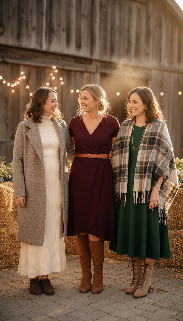 rustic polished cold weather dressing