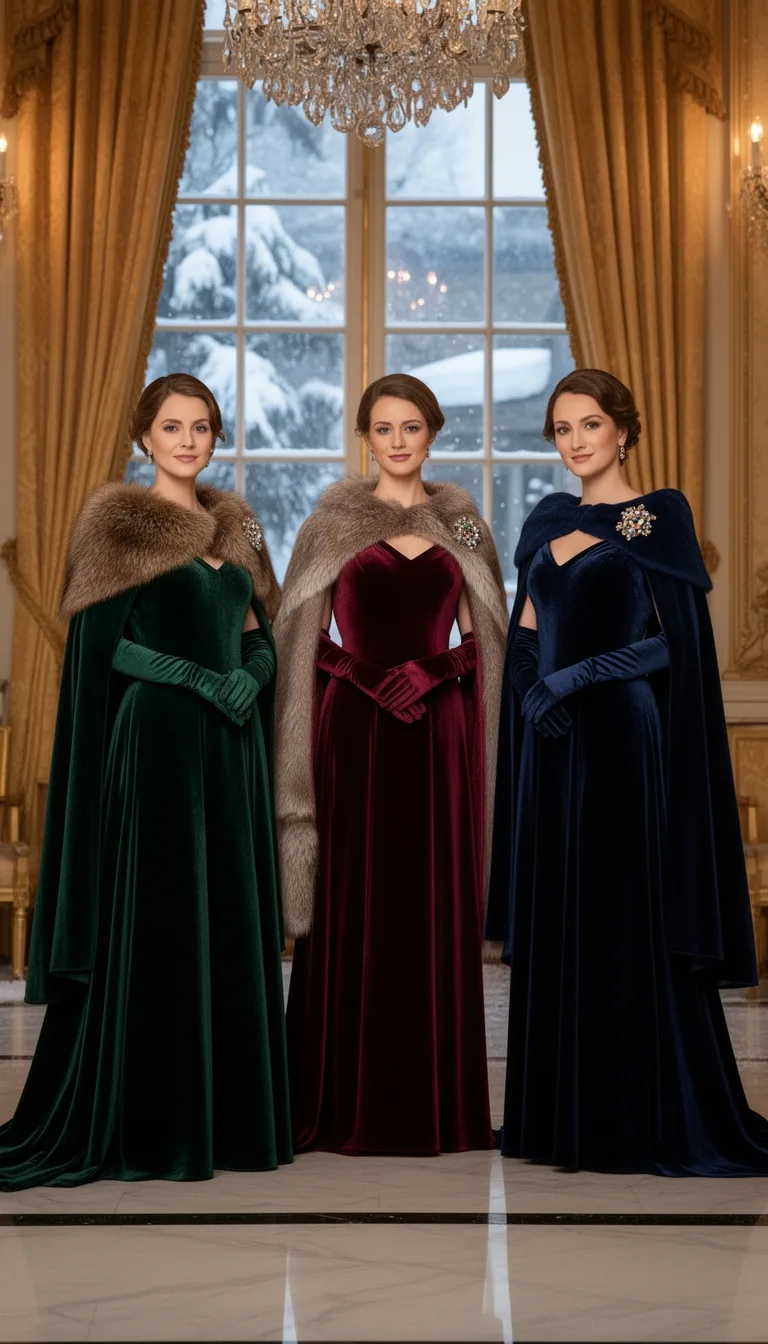 luxurious velvet gowns for winter