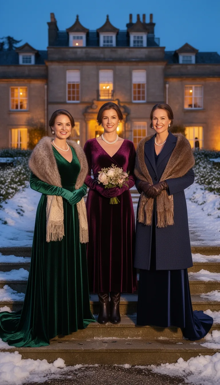 warm formal layered winter attire