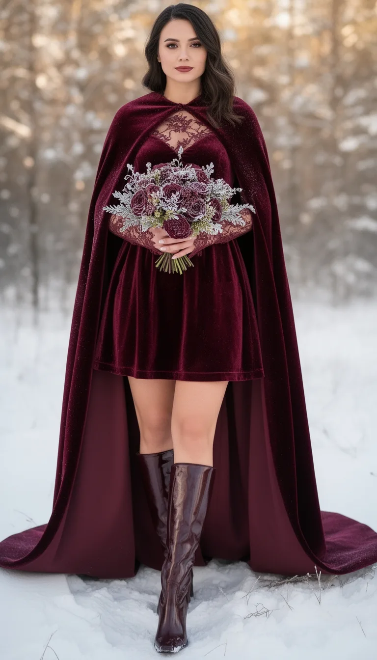 velvet mini with cape