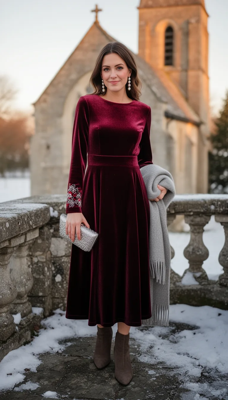 structured burgundy midi elegance