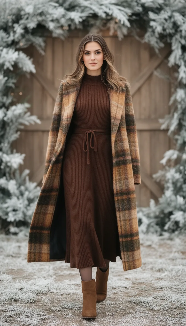 rustic cinched knit elegance