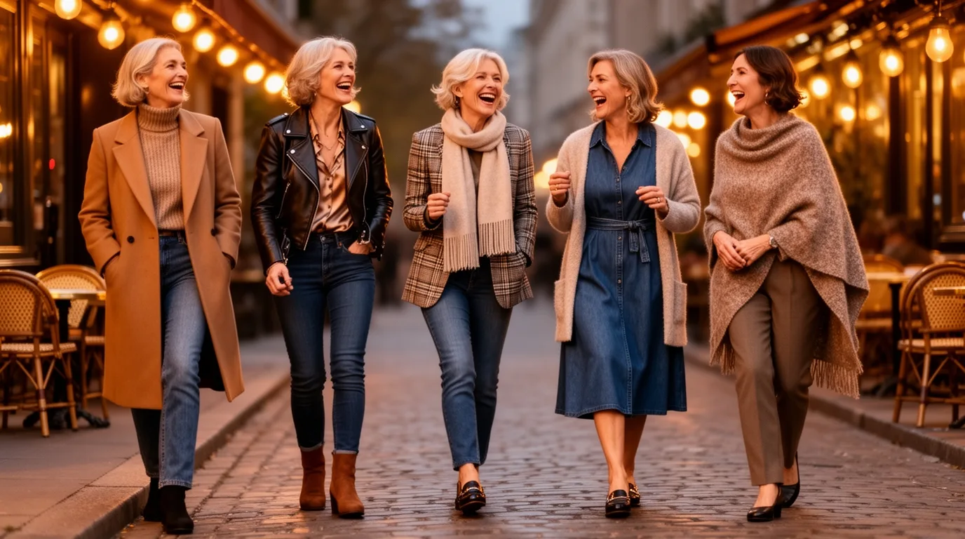 chic comfy fall datewear for over 50s