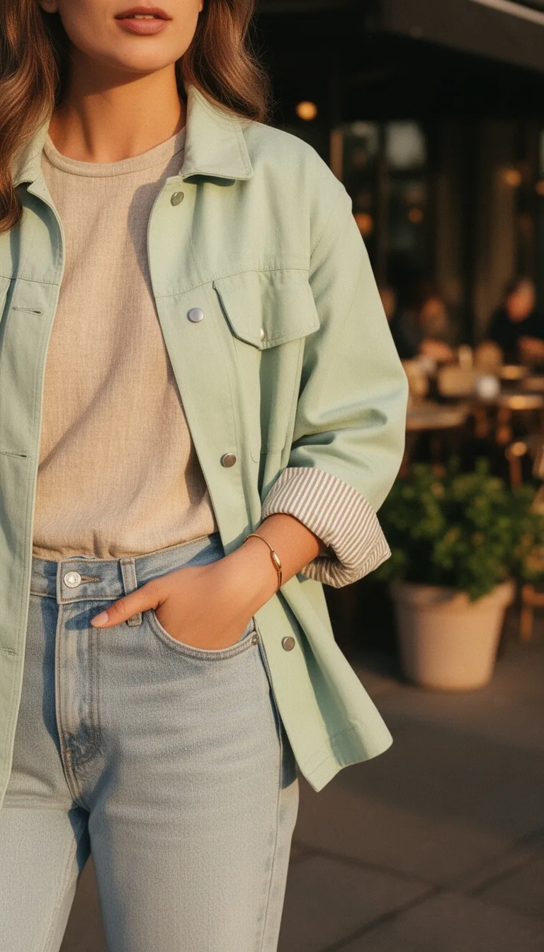 muted pastel utility jacket